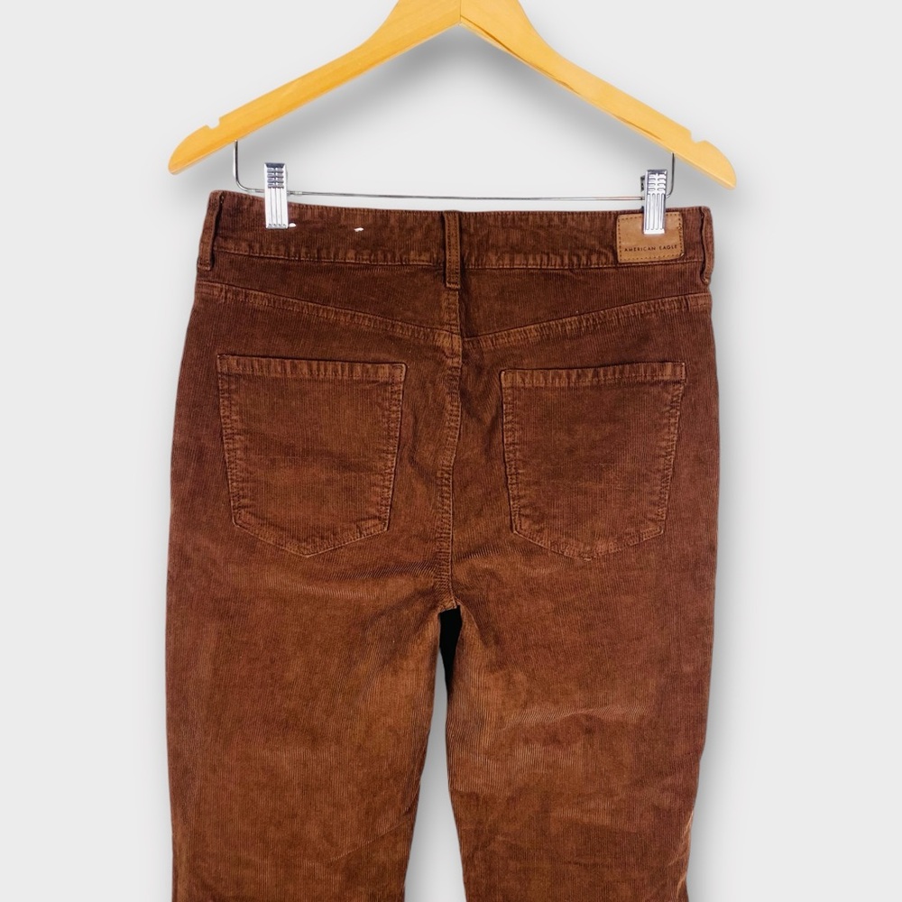 NEW AE Corduroy Super High-Waisted Flare Pant Brown Corduroy size 10 - Picture 6 of 14